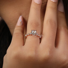 Natural Salt And Pepper Diamond With Oval Cut Ring