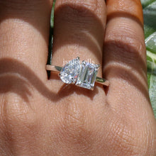 Pear & Emerald Cut Lab Made Diamond Toi Et Moi Gift Ring