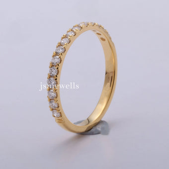 Round Conflict Free Lab Diamond Half Eternity Matching Band