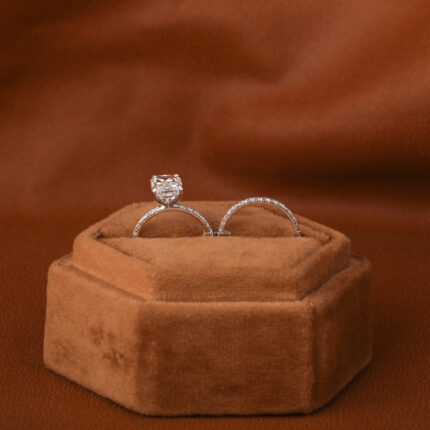 radiant wedding ring set