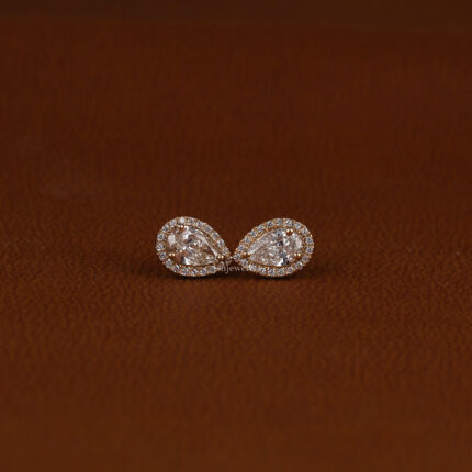 diamond halo earrings studs​