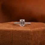 Emrald cut Diamond Ring