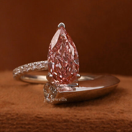 pink pear shaped engagement rings