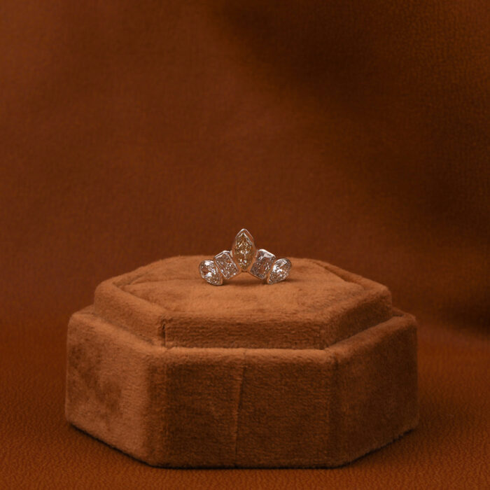 marquise yellow diamond ring