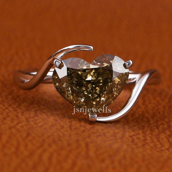 heart shaped diamond ring