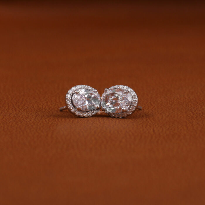 diamond halo stud earrings​