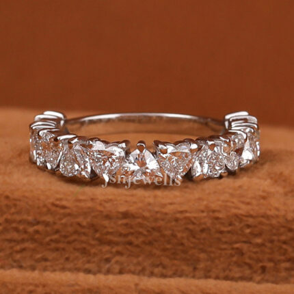 heart cut diamond wedding ring