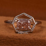 radiant cut pink diamond ring